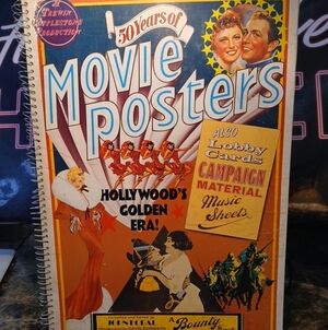 50 YEARS OF HOLLYWOOD MOVIE POSTERS / spiral bound 12x17"size 170 pages / 1974